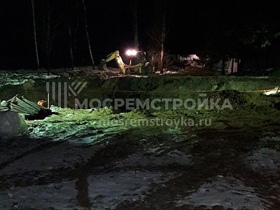 Монтаж котлована под дом 800 кв. м в Нахабино