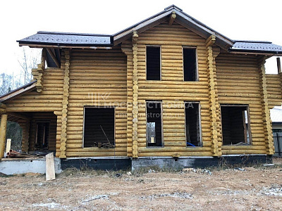 Дом из оцилиндрованного бруса в Зеленой роще