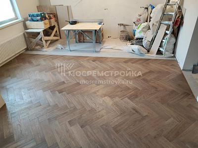 Укладка паркета в квартире ЖК Форест, Солнцево